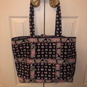 Vera Bradley Pink Elephants Tote Bag